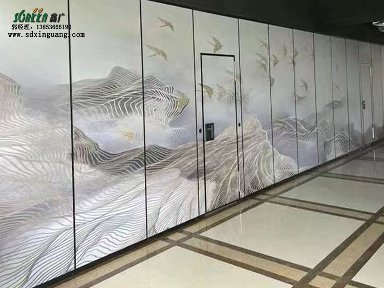 濰坊活動隔斷廠家酒店活動隔斷墻，展廳折疊推拉門，移動屏風(fēng)高隔